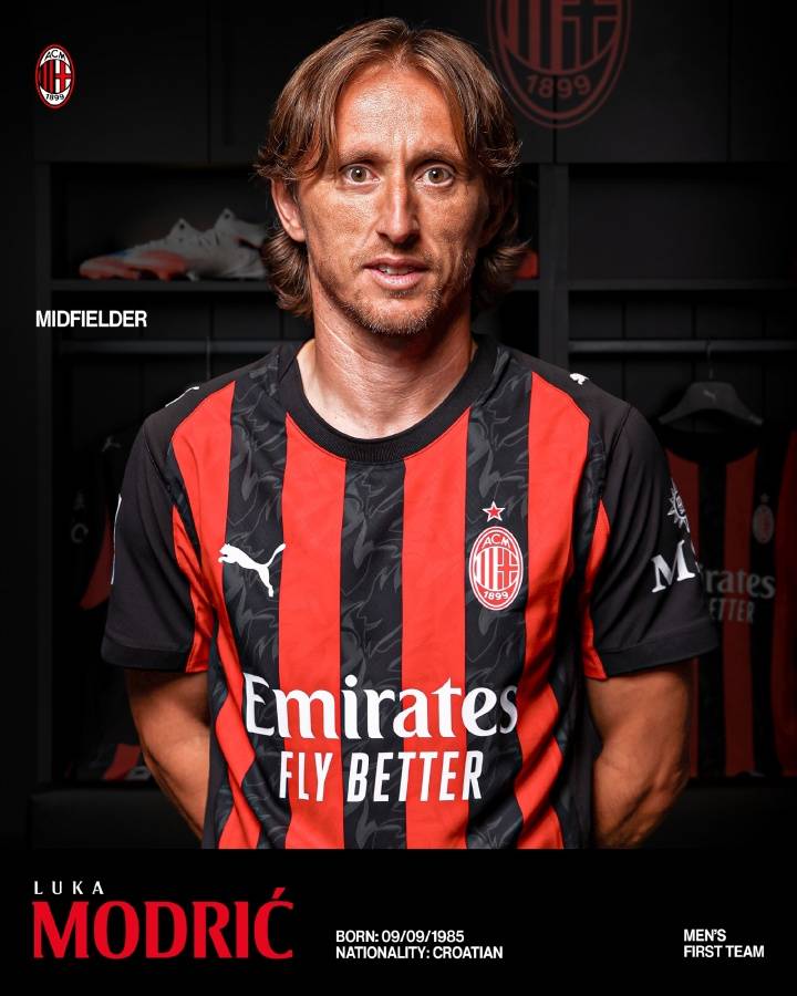 官方公告！ 39歲的莫德里克（Modric）穿著14號球衣加入AC Milan 成為自由球員